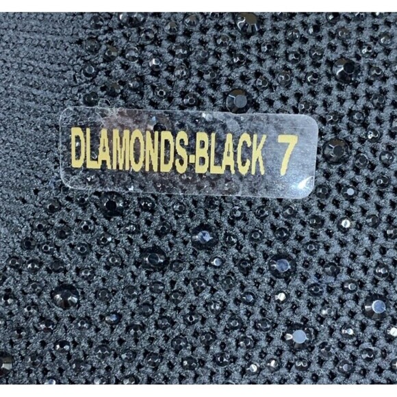 Azalea Wang DLamonds Sock Sneaker ShoesWomen's Size 7 Black Rhinestones Slip On - Picture 9 of 16